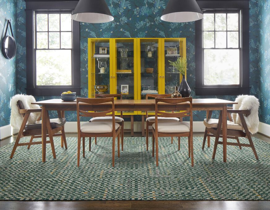 Check It Out area rug shown in Emerald